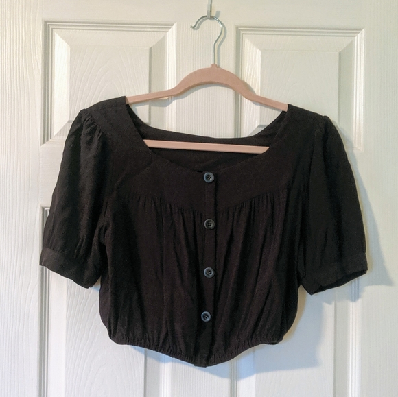 & Other Stories Tops - Cropped Peasant Style Blouse | Stockholm Atelier